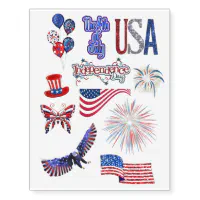 4th of July Independence Day Temporary Tattoos - 117 Reviews